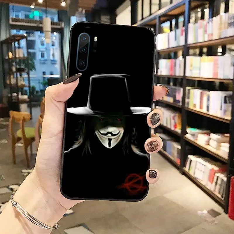

Fawkes Anonymous Mask Phone Case For Huawei honor Mate P 9 10 20 30 40 Pro 10i 7 8 a x Lite nova 5t