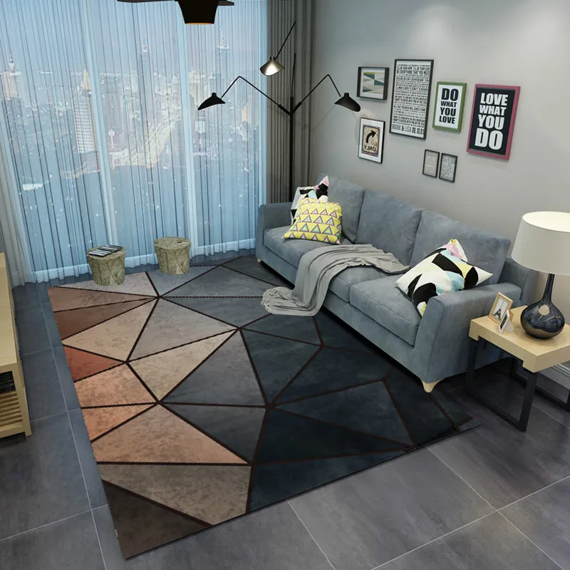 

Home Decor Geometric Printed Carpet For Living Room Modern Printing Floor Carpets Parlor Mat Washable Bedroom Large Area Rugs