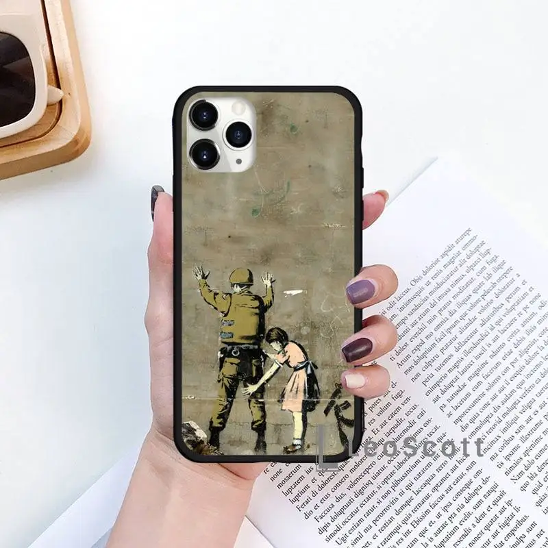 

Street Art Banksy Graffiti Phone Case for iPhone 11 12 mini pro XS MAX 8 7 6 6S Plus X 5S SE 2020 XR
