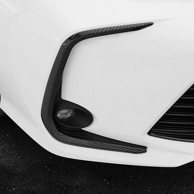 Для передних фар из углеродного волокна противотуманных обложки для бровей Toyota хор 2019|Аксессуары авто| |