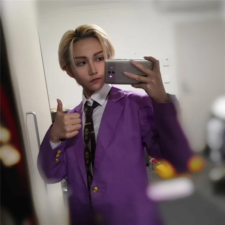 Аниме JOJO для невероятное приключение 4 Кира Yoshikage Косплэй костюм для Хэллоуин, 4 цвета