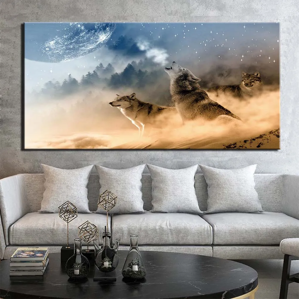 1 шт. холст картины для гостиной домашний декор HD Печать животные волк картинки