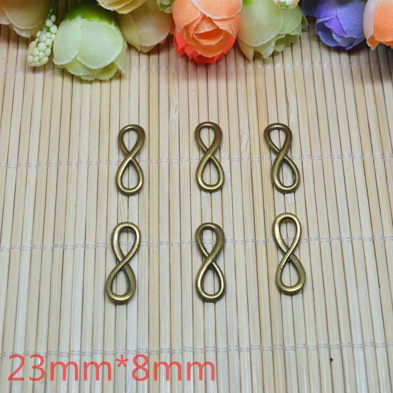 

30pcs Silver Color Digital 8 Connector Charm Pendant Fit Diy Bracelet Handmade Findings Jewellery Making Supplies Wholesale