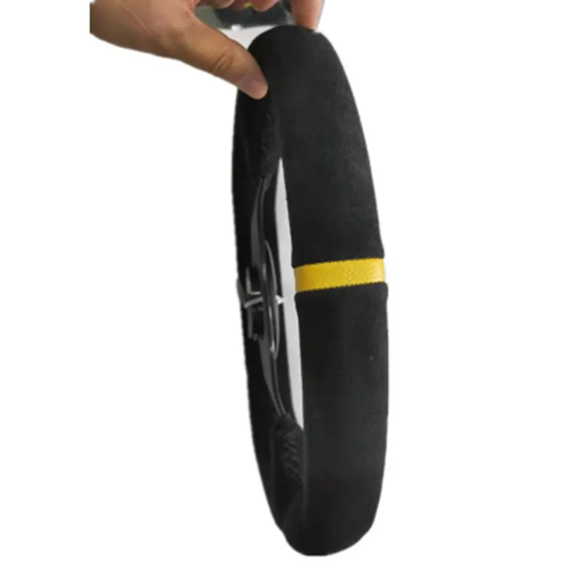 13 дюймов 320 мм D-образное плоское дрифтерное рулевое колесо замшевое