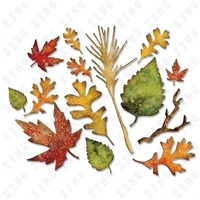 fall foliage metal cutting dies diy crafts accessories scrapbooking greeting card decoration embossing molds arrival new