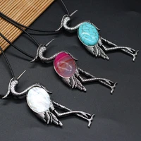 best selling new product natural shell alloy peacock shaped pendant making diy jewelry accessories necklace gift size 30x80mm