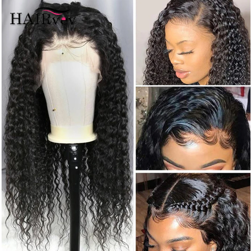 

Парики из человеческих волос плотностью 150%, 13x 4, кудрявые, кудрявые, малазийские