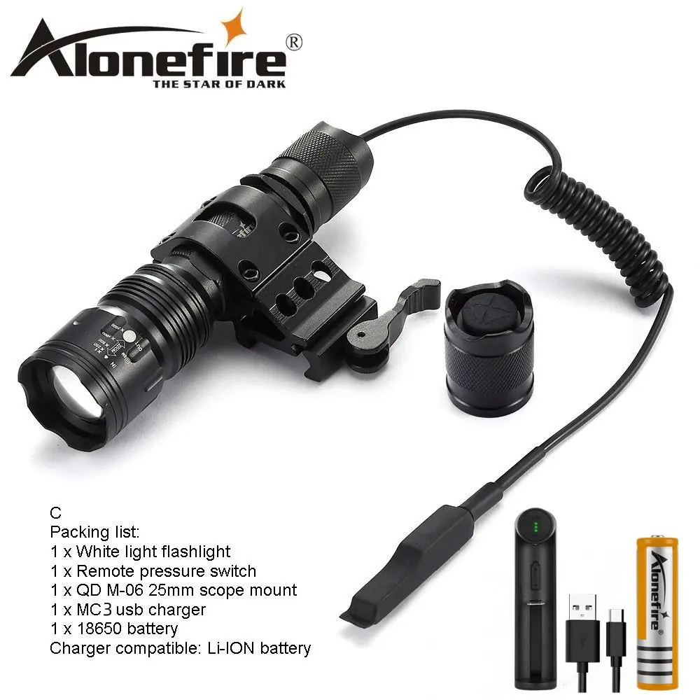 Tactics flashlight C AloneFire TK104 светодиодный тактический фонарь 18650 светодиодный фонарь с пультом дистанционного управления светодиодный тактический фонарь для охоты - Испускаемый цвет: Tactics flashlight C