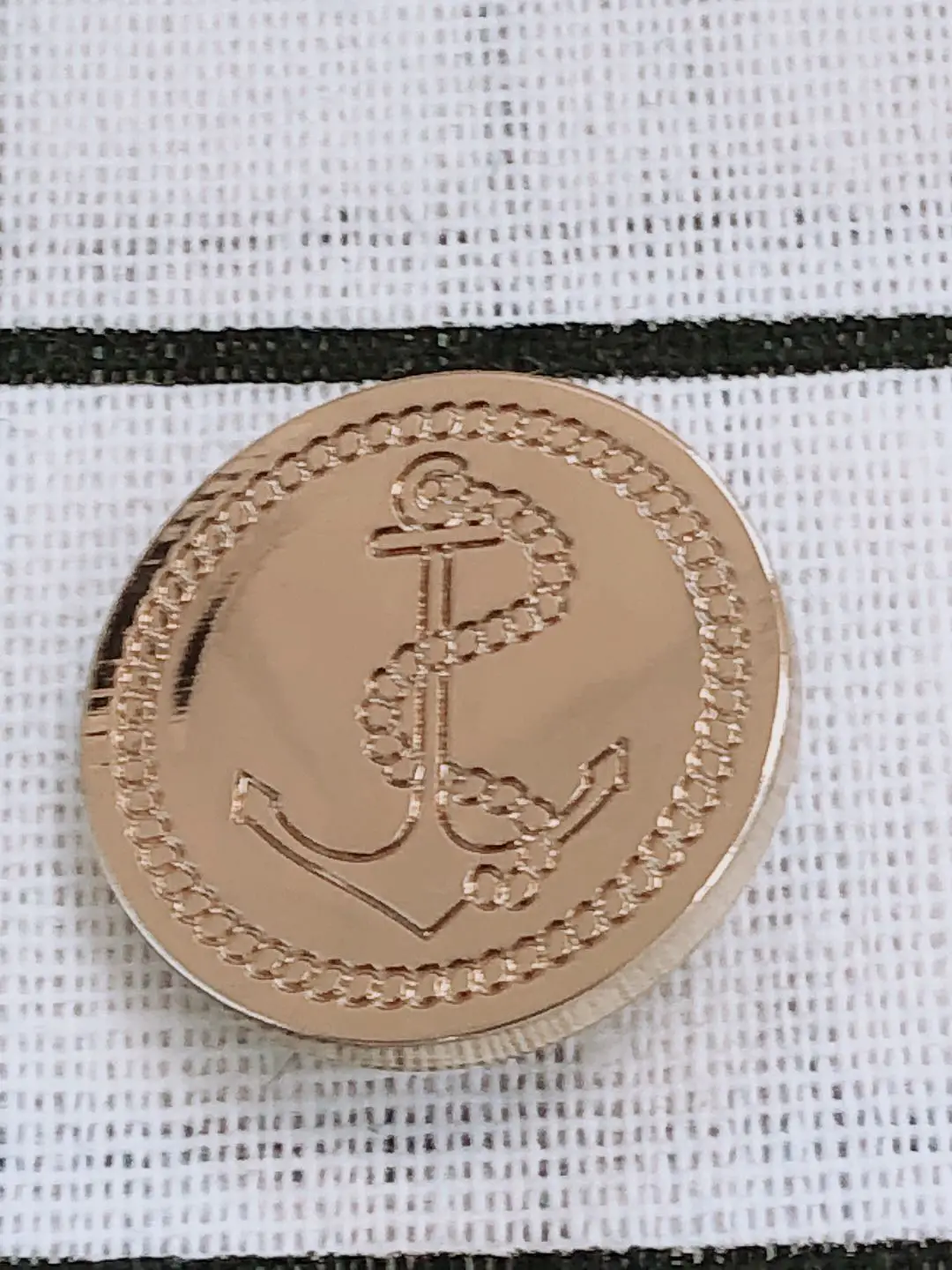 Металлические золотые пуговицы в стиле ретро для одежды фирменные с якорем
