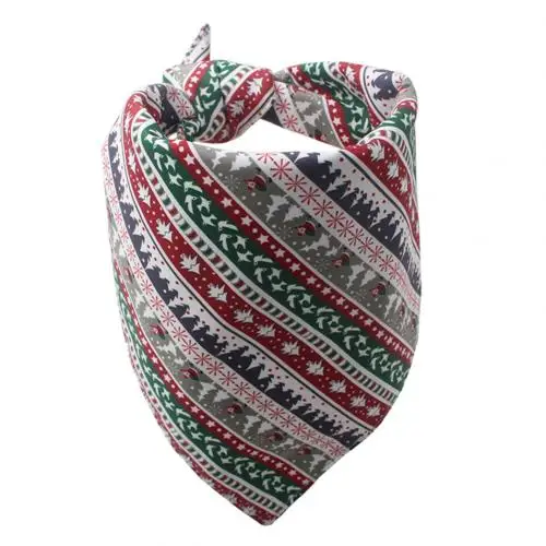 Christmas White S Рождество Собака Бандана Санта снеговик дерево Нагрудник слюнявчик для чистки полотенца шарф шейный платок - Цвет: Christmas White S