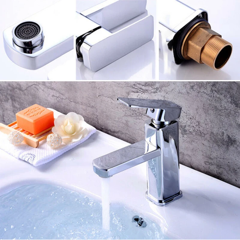 

Mixer Tap Faucet Water sprayer Hose Single Hole Bathroom Sink Wash Basin