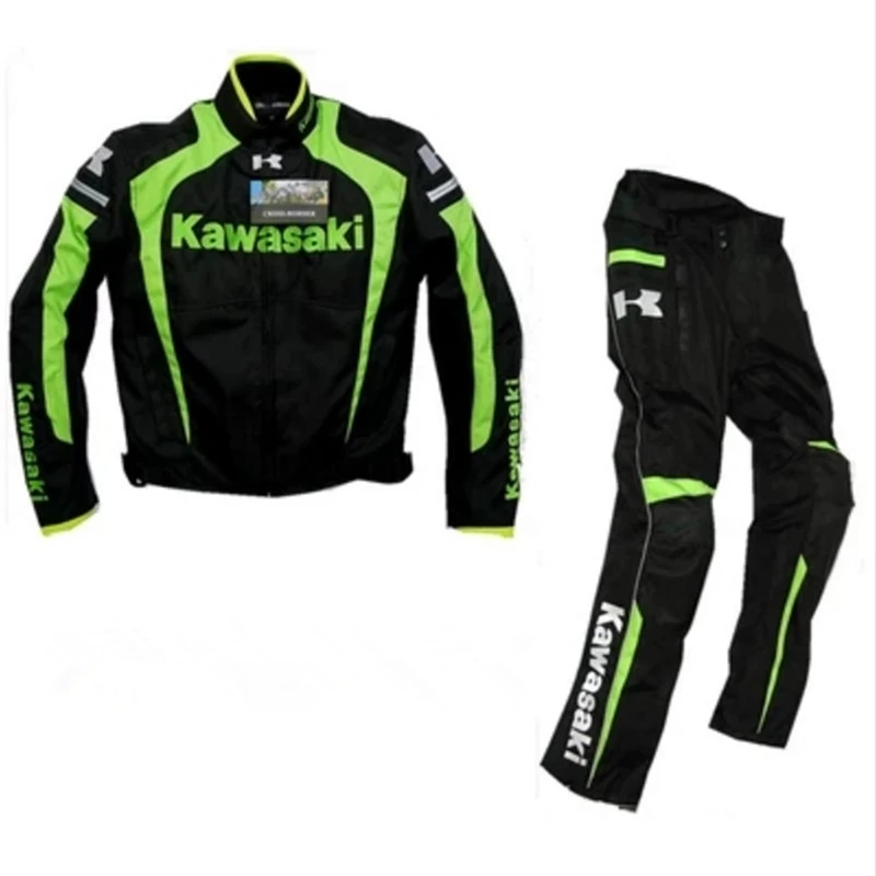 Оптовая продажа мотоциклетный костюм для команды kawasak ткань Оксфорд брюки