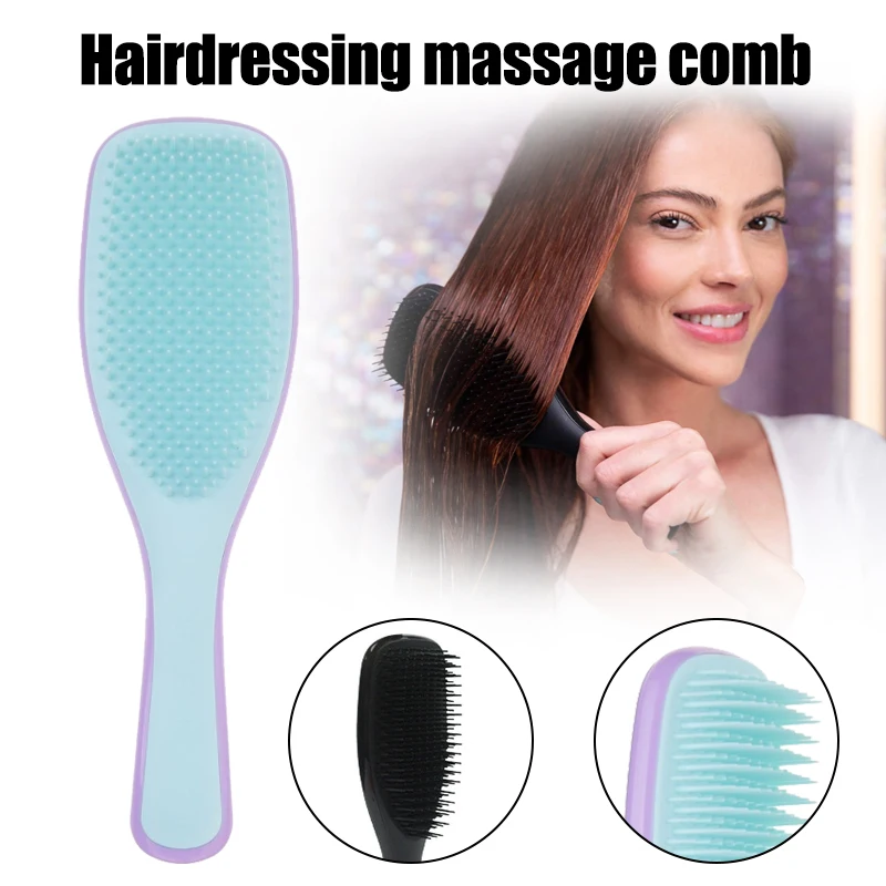 

Расческа массажная для прямых/вьющихся/мокрых волос, 1 шт.