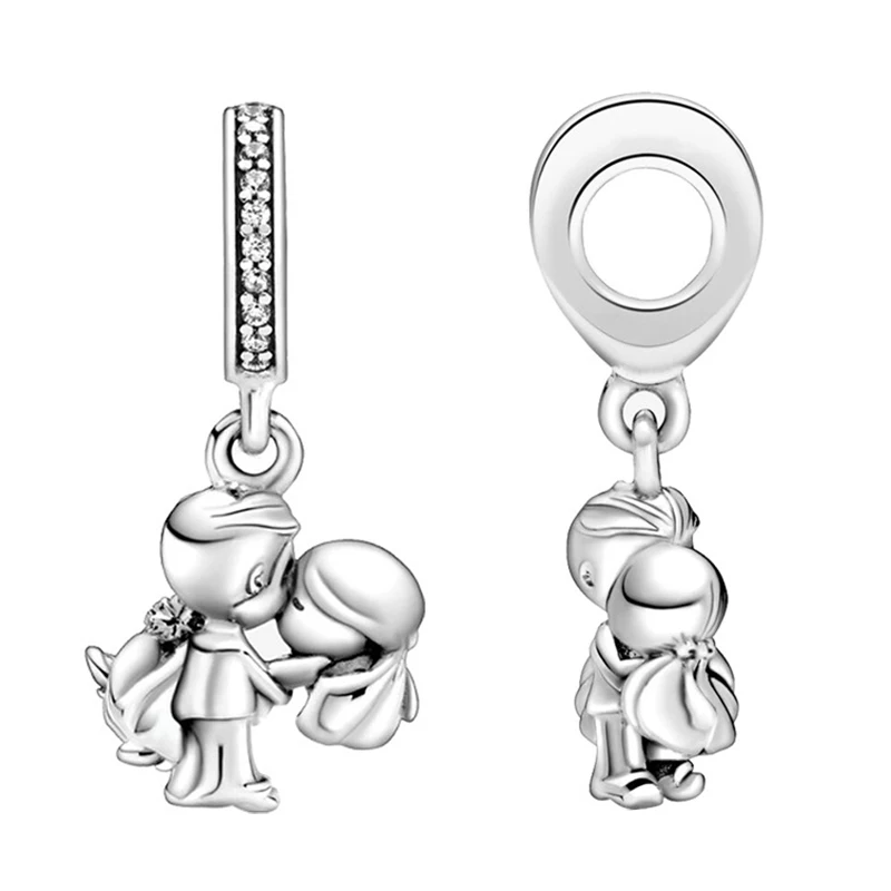 Подвеска для мальчика и девочки подходит оригинального браслета Pandora шармы