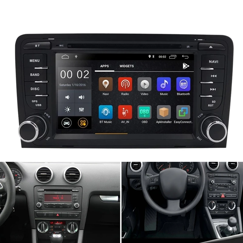 Android 9 0 2Din автомобильный DVD GPS 4G + 32G мультимедийный плеер Bluetooth стерео радио для-Audi A3