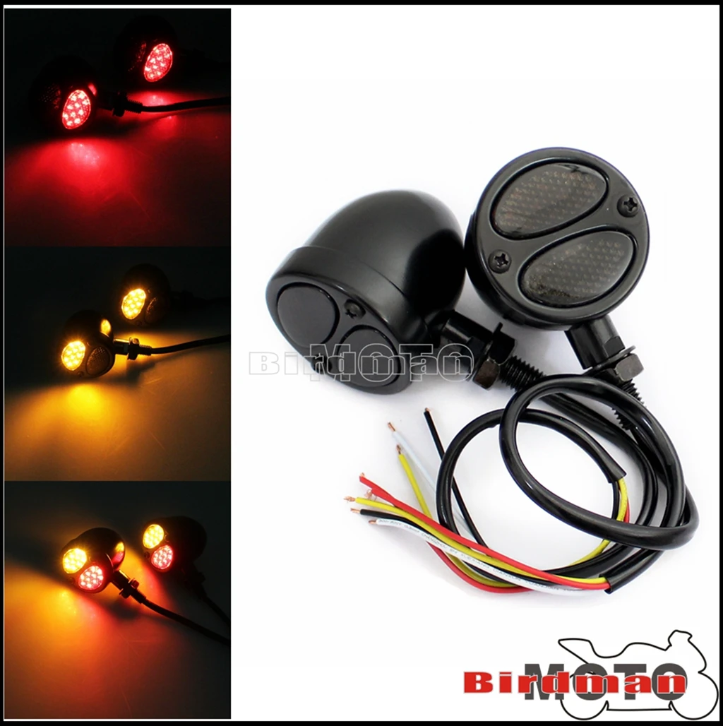 

2x10 мм измельчитель светодиодное освещение 3 в 1 указатель поворота Стоп-сигнал для бега фонарь, для кафе, для гоночного Хонда Сузуки Кавасаки...