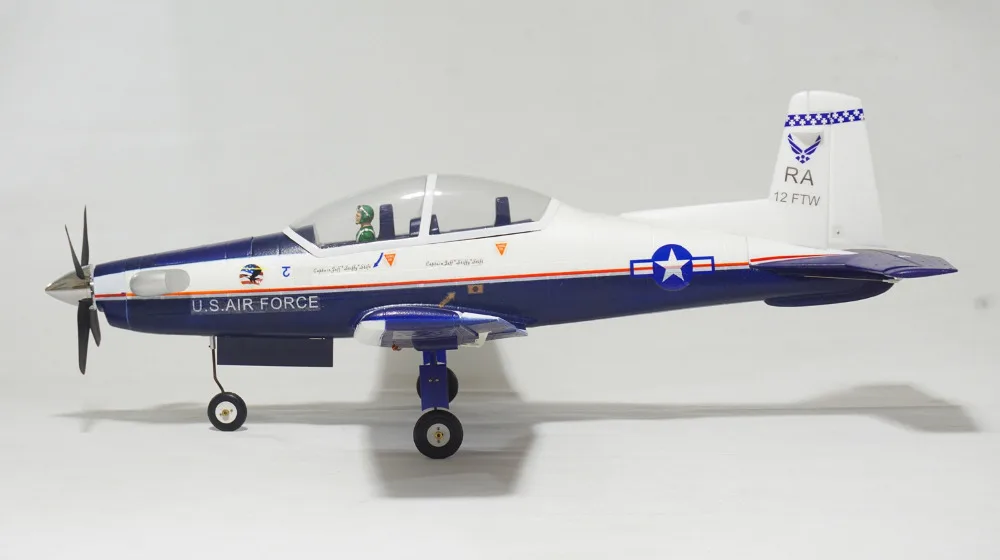 RC самолет электрический T-6 T6 PNP версия модернизирована для 4S мощности