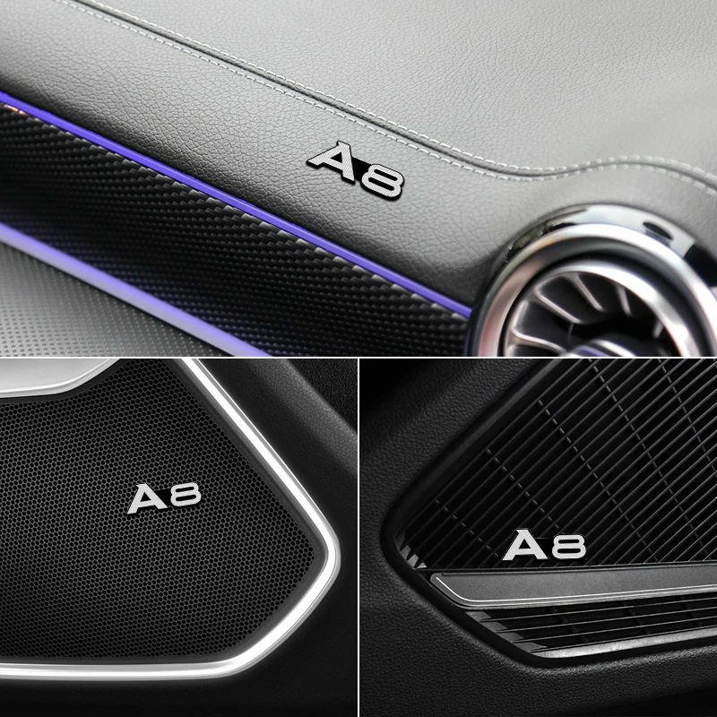 Автомобильный динамик аудио значок стерео эмблема наклейка для Audi A8 Q2 Q3 Q5 Q7 TT |