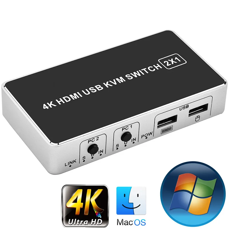 Квм переключатель USB HDMI 1 4 K квм порт 4/2 3840X2160P до мониторов для mac os. Windows