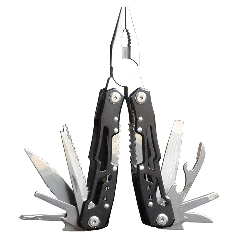 

Camping Survival All-steel Multi-function with Lock Function Combination Folding Home Outdoor Emergency Tool Pliers Knife