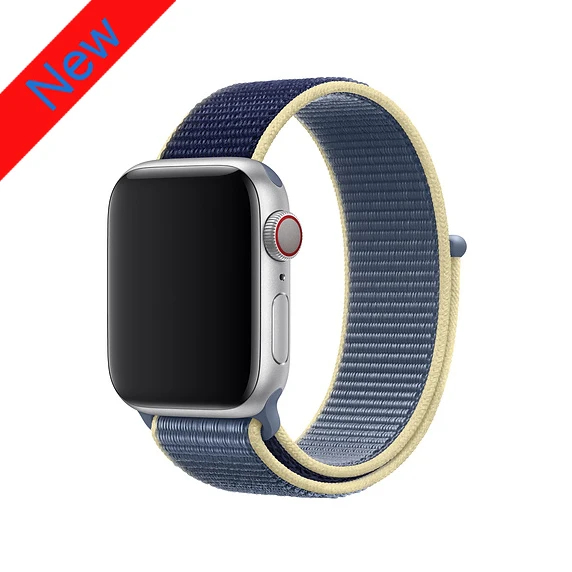 Спортивный нейлоновый ремешок для apple watch 4, apple watch 5, ремешок correa iwatch 44 мм, 40 мм, 38 мм, 42 мм, apple watch series 4, 3, 2, 1 - Цвет ремешка: Alaskan Blue