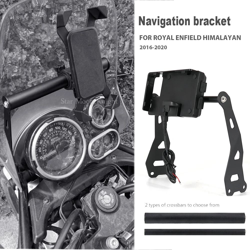 

For ROYAL ENFIELD HIMALAYAN 2016 - 2020 2021 Motorcycle GPS SMART PHONE Windshield Navigation GPS Plate Bracket Adapt Holder