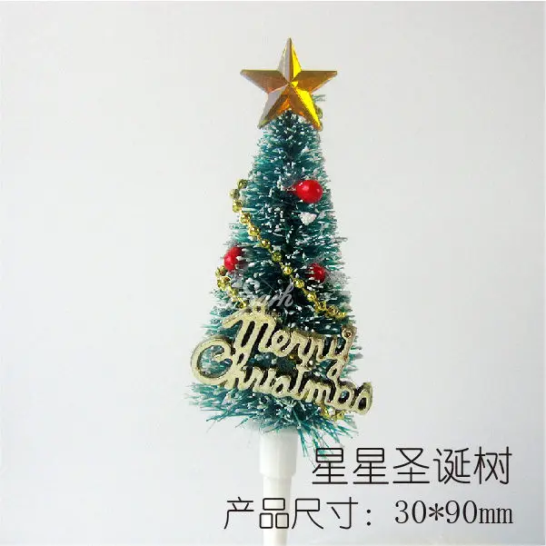 3PC Christmas tree Санта-Клаус, лось, снеговик, рождественские топперы для торта, дерево, олень, обувь, украшения на год, вечерние принадлежности для выпечки, подарки для детей - Цвет: 3PC Christmas tree