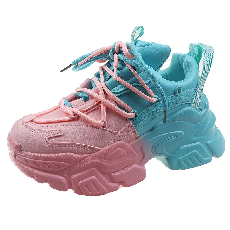 

Vrouwen Chunky Sneakers Dikke Bodem Platform Vulcaniseer Schoenen Mode Ademend Casual Running Schoen Voor Vrouw Vrouwelijke