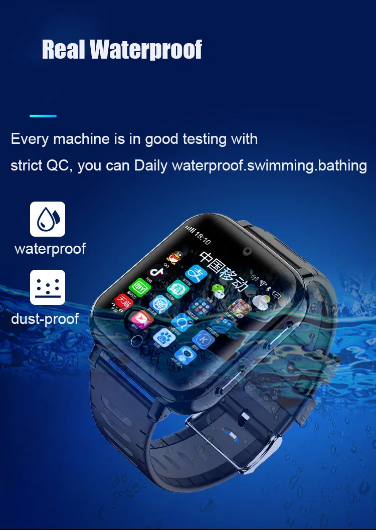 Toptronics Новые 4G сети Wifi часы с GPS и функцией SOS детский Видеозвонок IP68 Водонепроницаемый Будильник камера лучший детский подарок умные часы