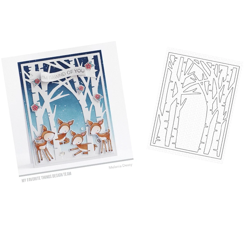 

2021 New Diy Things Birch Tree Cover Up Metal Cutting Dies Handmade Scrapbook Diary Decoration Embossing Template Greeting Card