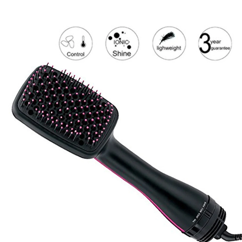 Portable Hair Dryer With Brush Hot Air Brush Electric Blow Dryer Comb Hair Straightener Comb Curling Brush Tangle Hair Comb