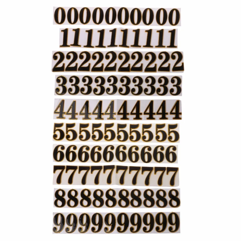 10 шт. DIY номер двери Номер номера адрес офис дом 0 9 отель знак|Дверные таблички| |