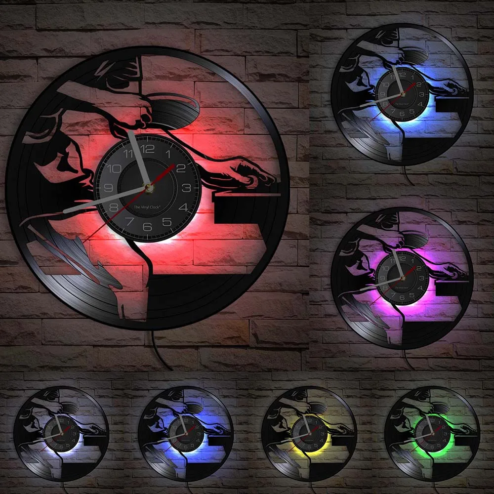 Настенные часы с виниловой пластиной для настольного тенниса профессиональный