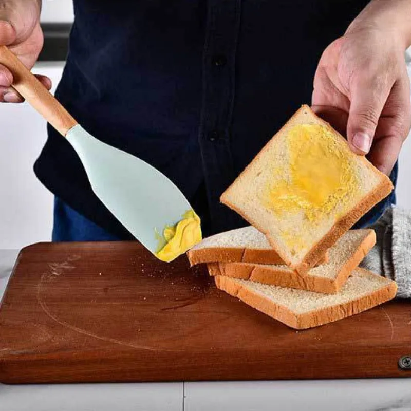 

11 Pieces Cooking Utensil With Wooden Handles, BPA Free Tools For Frying, Cooking.Heat Resistant Cooking Utensil Set