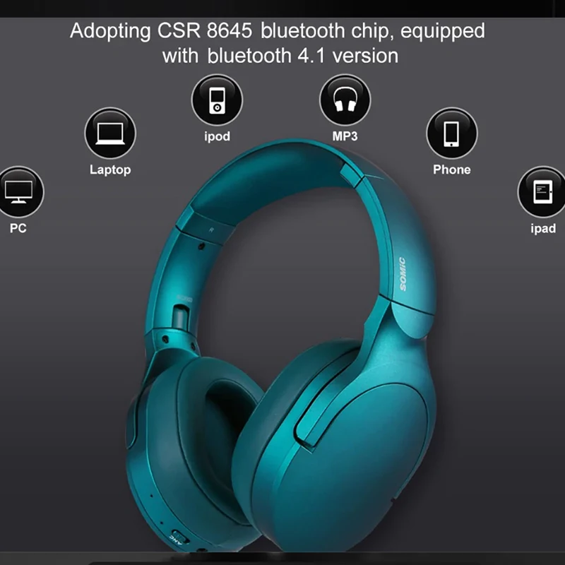 SOMiC SC2000 Беспроводные bluetooth Игровые наушники с активным шумоподавлением