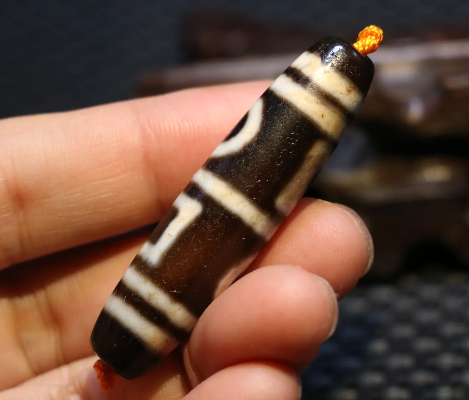 Уникальный волшебный Тибетский старинный Агат небеса и земли гармоничный символ