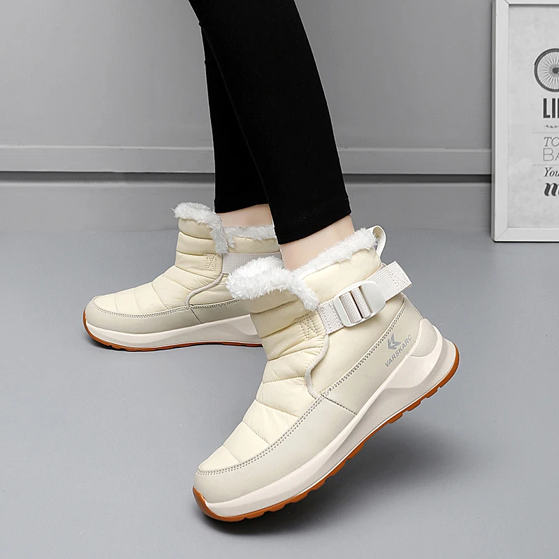 Winter Women Boots Warm Sneakers Trendy Black Ankle Boots Waterproof Snow Boots Female Warm Fur Boots Platform Botas De Mujer