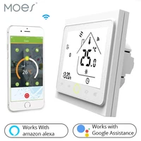smart wifi thermostat temperature controller water floor heating works with alexa echo google home tuya