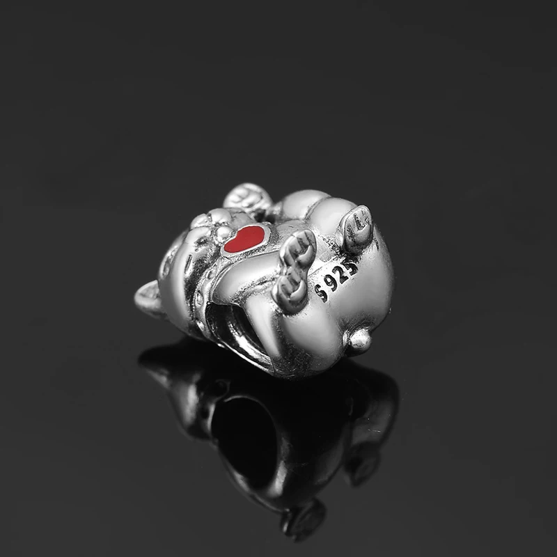 Бусины-шармы женские из серебра 925 пробы с кошкой | Украшения и аксессуары