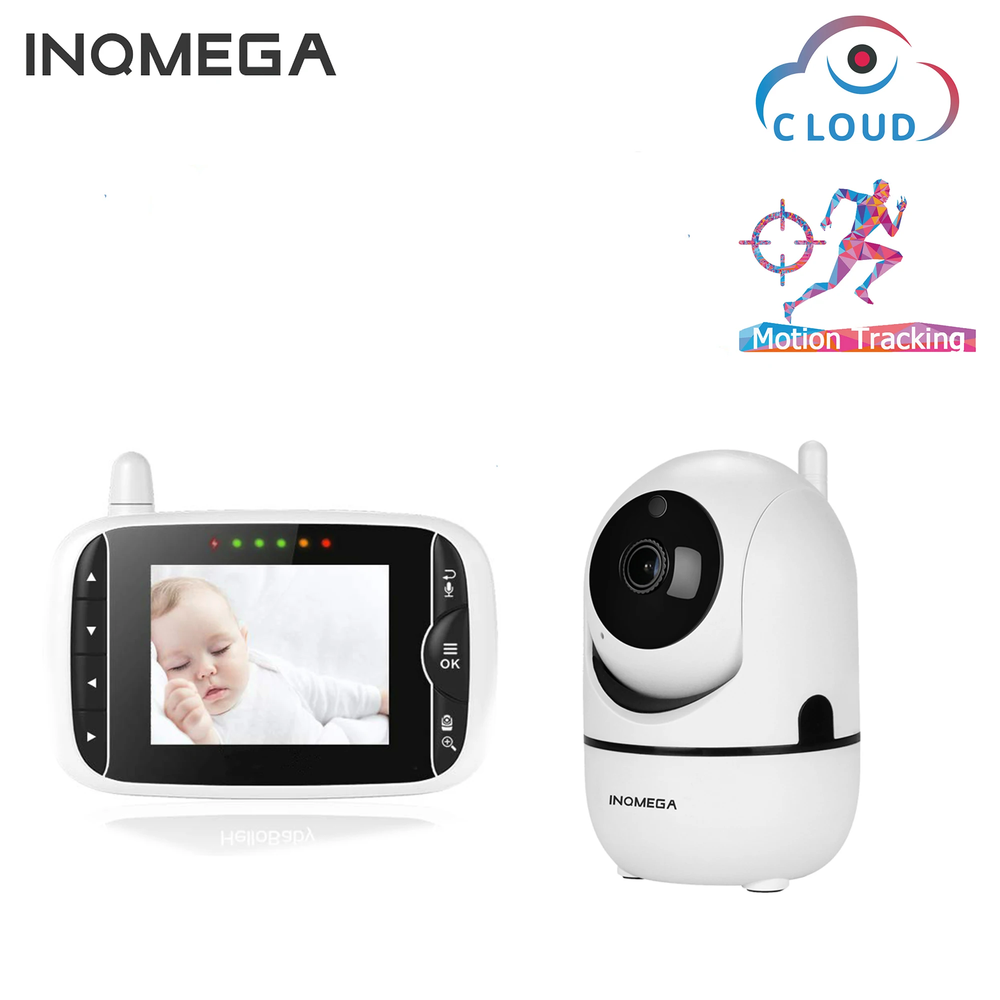 INQMEGA камера безопасности с собственным монитором 4 3 дюймов 1080P IR HD детские