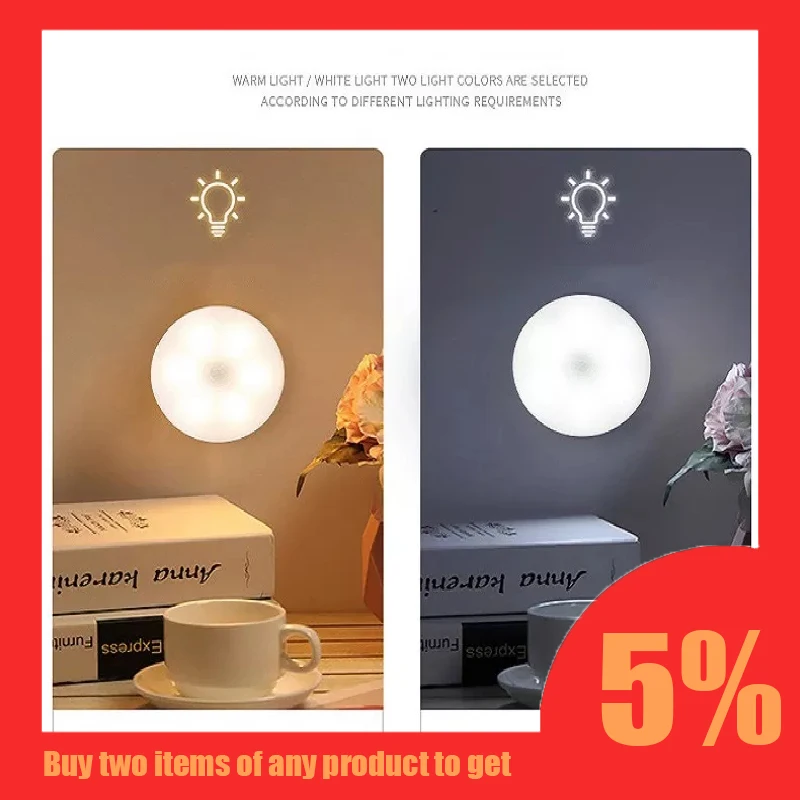 

400mAh USB Rechargeable Smart Night Light Long Standby Warm Light Sunset Light Creative Bedside Lamp Night Eye Protection Light