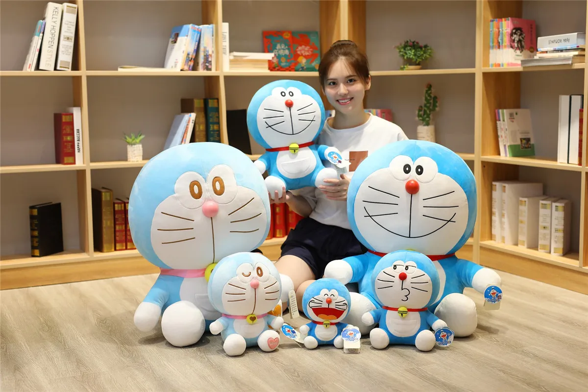 ; аниме «23/48 см стенд Doraemon плюшевые игрушки большиекошки Куклы Мягкие Животные Подушка Детские игрушки для детей, подарки фигурка Doraemon
