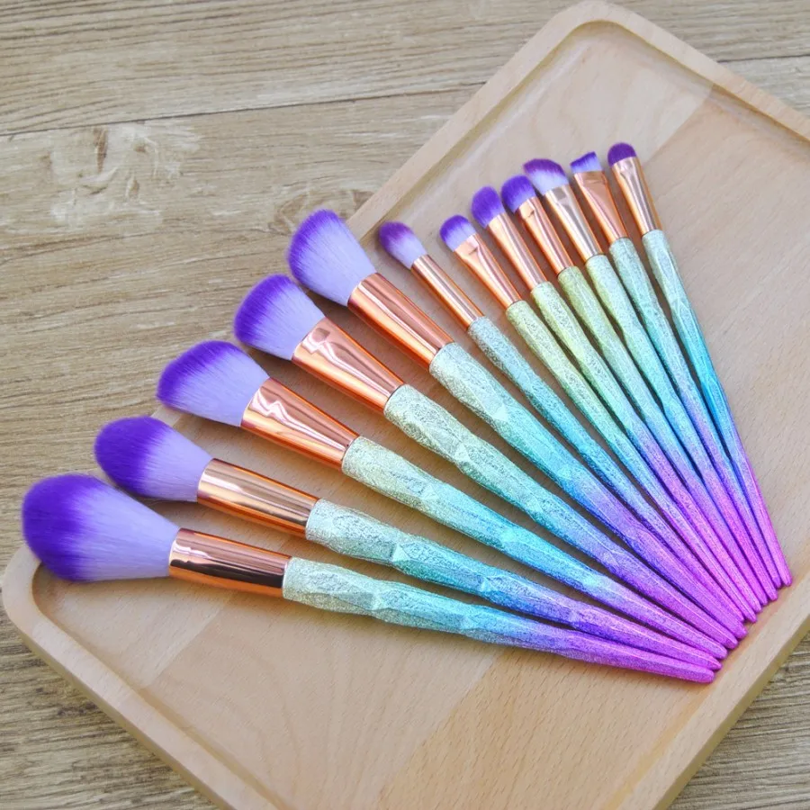 12 шт. набор кистей для макияжа Профессиональные Тени век кисть подводки глаз