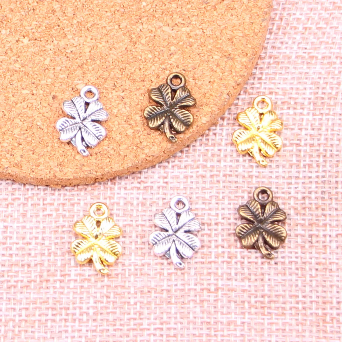 35 шт. подвески Клевер цветок металлический сплав для изготовления ювелирных