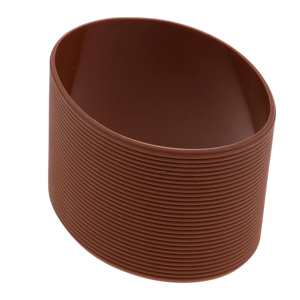 

Outdoor Silicone Round Non-slip Water Bottle Mug Cup Sleeve Cover, Lightweight Durable