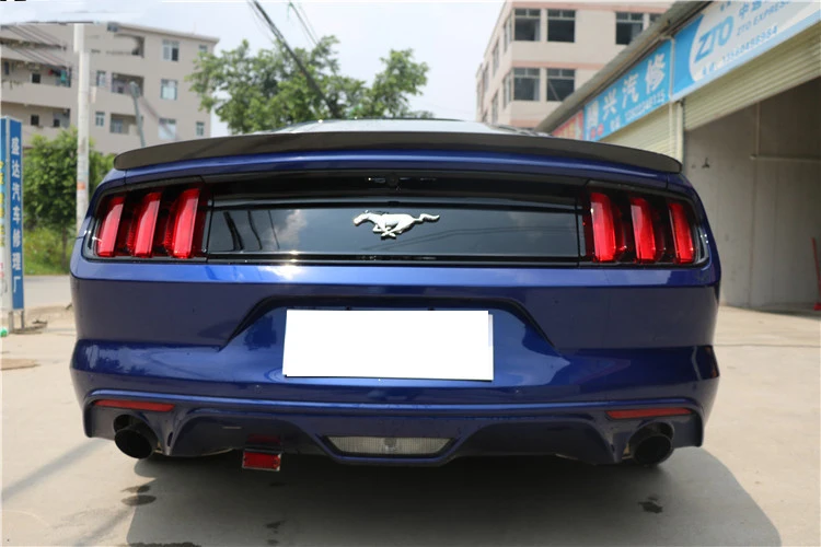 Чехол из углеродного волокна для Ford Mustang 2015 2016 2017 Auto Racing Car Styling Tail Lip Wing|Спойлеры и
