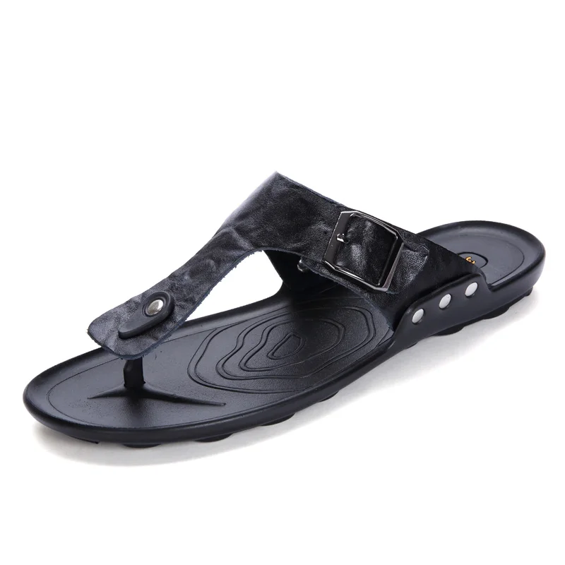 

Sandale zandalias couro/женские кожаные сандалии; sandalias shoes de man para beach sandalet vietnam big ete masculino da; 2020