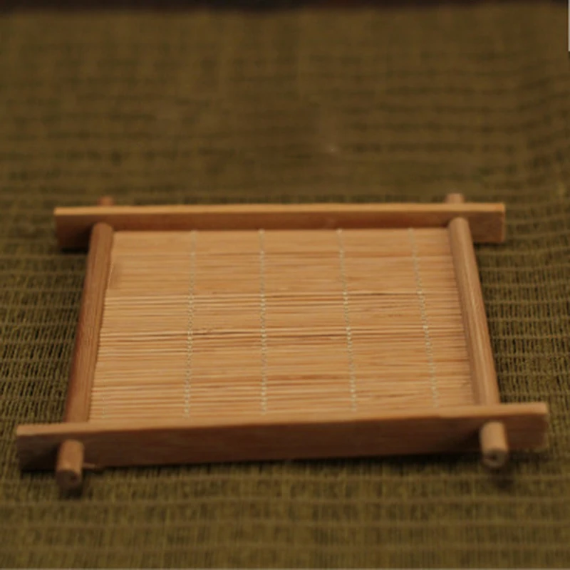 Обеденный стол квадратный коврик для чашки Натуральный Бамбуковый держатель