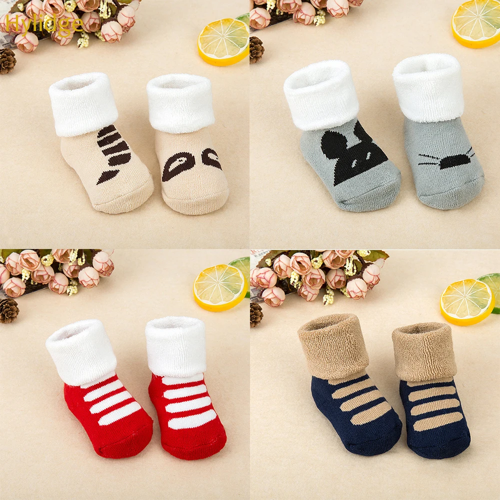 Зимние детские рождественские носки Hylidge хлопковые милые Мультяшные забавные