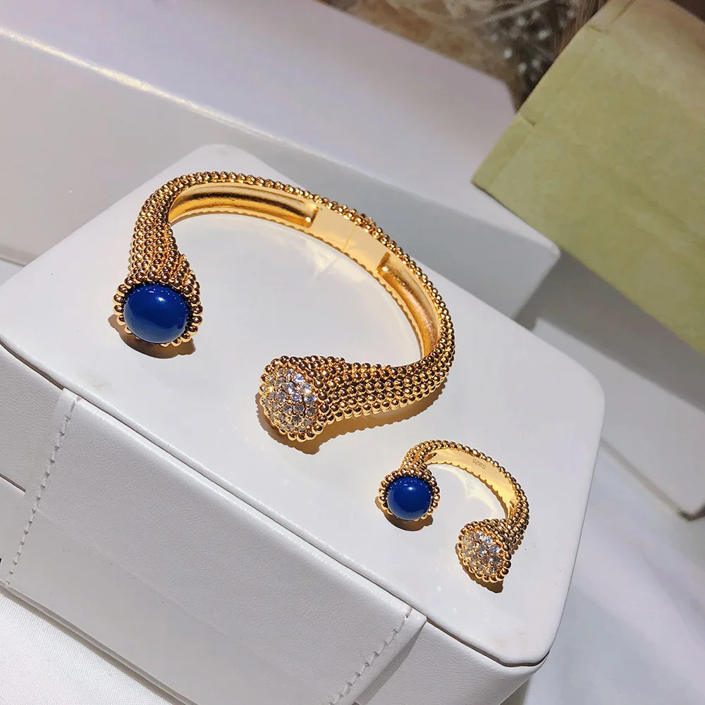 Женский Браслет манжета с круглой головкой и цирконом 6 цветов на выбор|Ювелирные